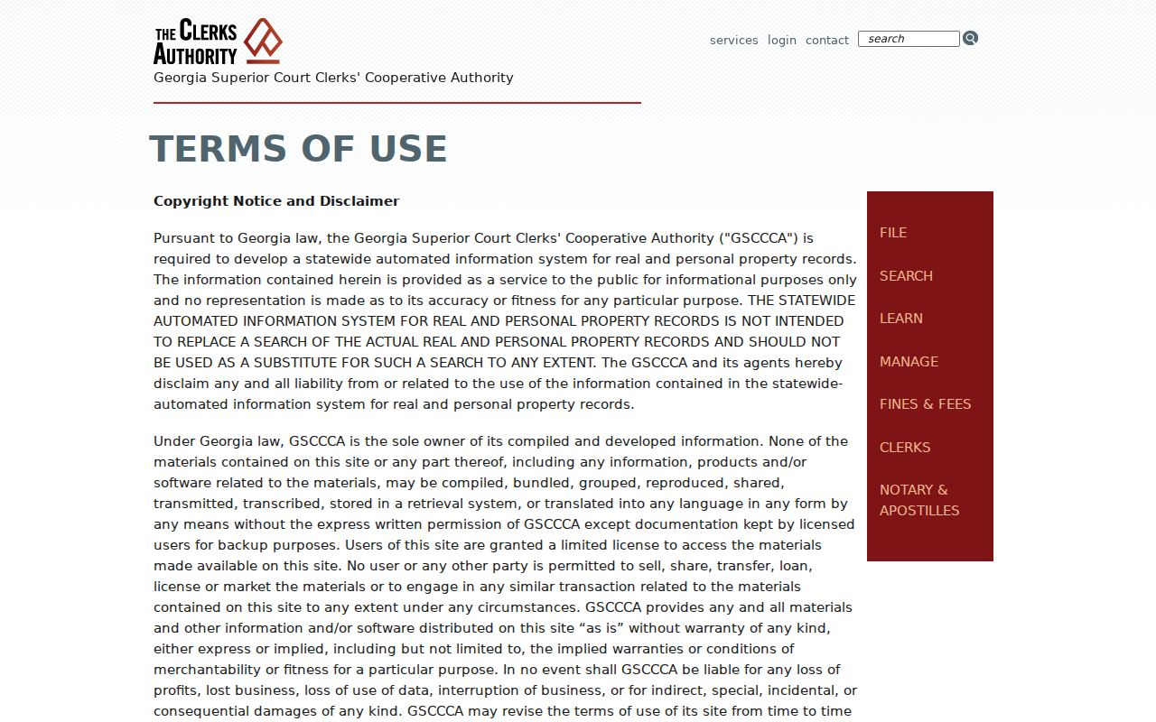 McIntosh County court records GSCCCA fee terms