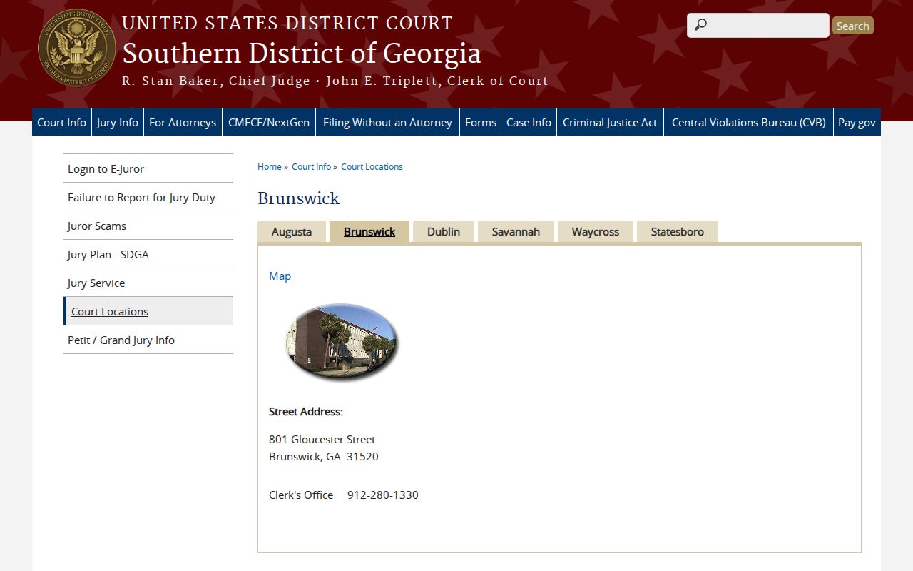 McIntosh County traffic court records federal Brunswick Division page